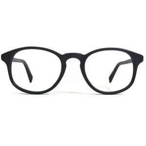 Warby Parker Downing 100 Eyeglass Sunglass Frames Round Hornrim Black 48-21-140
